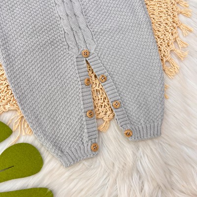 Jardineira de linha pipoca cinza